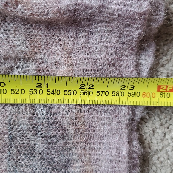 Women's Camo Handmade Knitted Pattern Boutique V- Neck Sweater Size SX - Picture 9 of 11